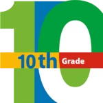 grade 10 school test, practice android application logo